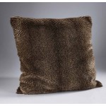 Oyster Brown Faux Fur Cushion